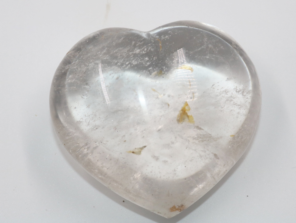 Dağ Kristalinden El İşi Kalp Model