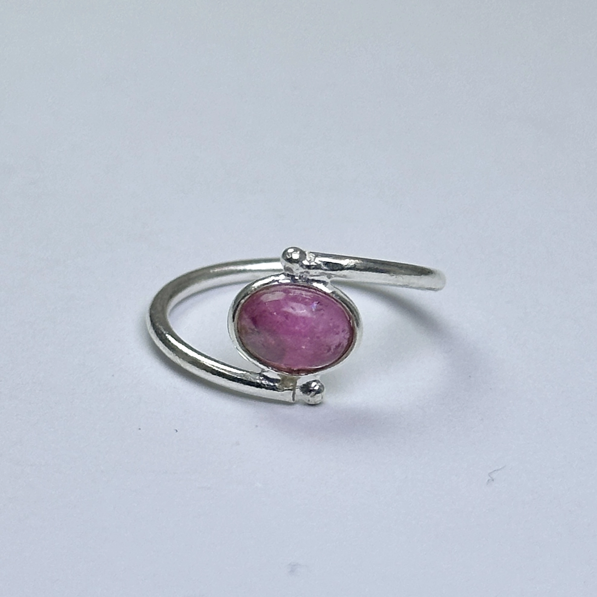 Turmalin Taşından Gümüş Yüzük