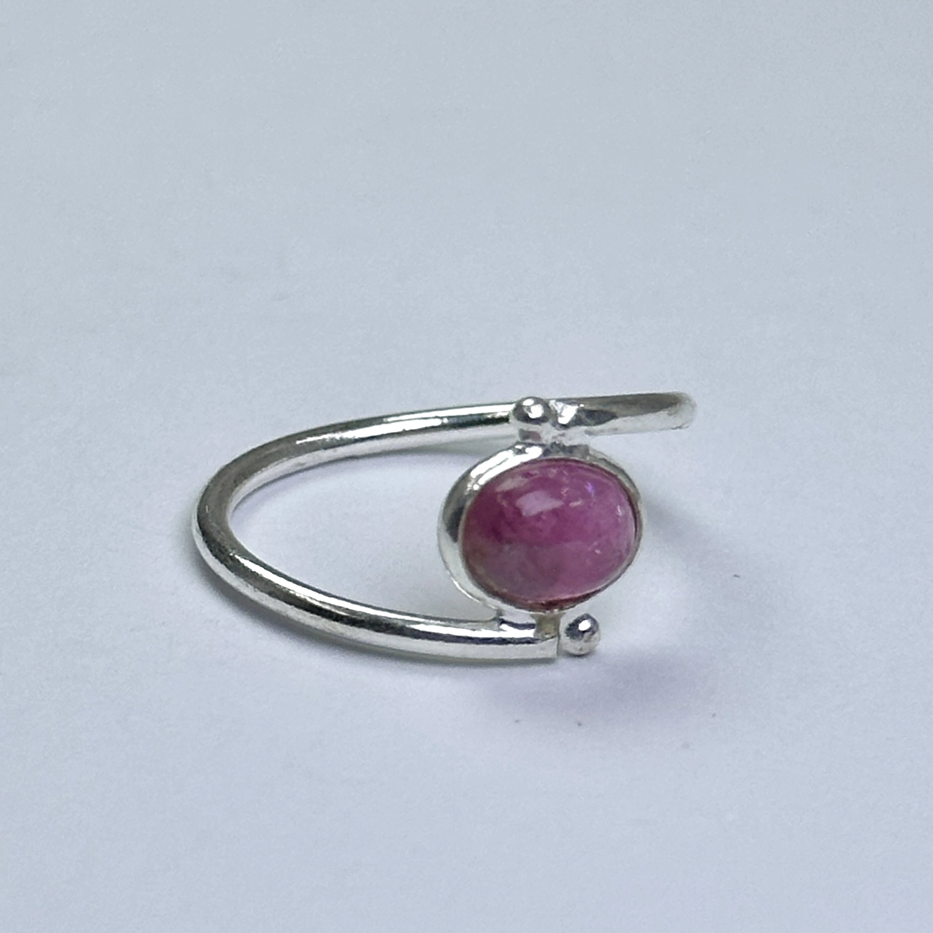 Turmalin Taşından Gümüş Yüzük