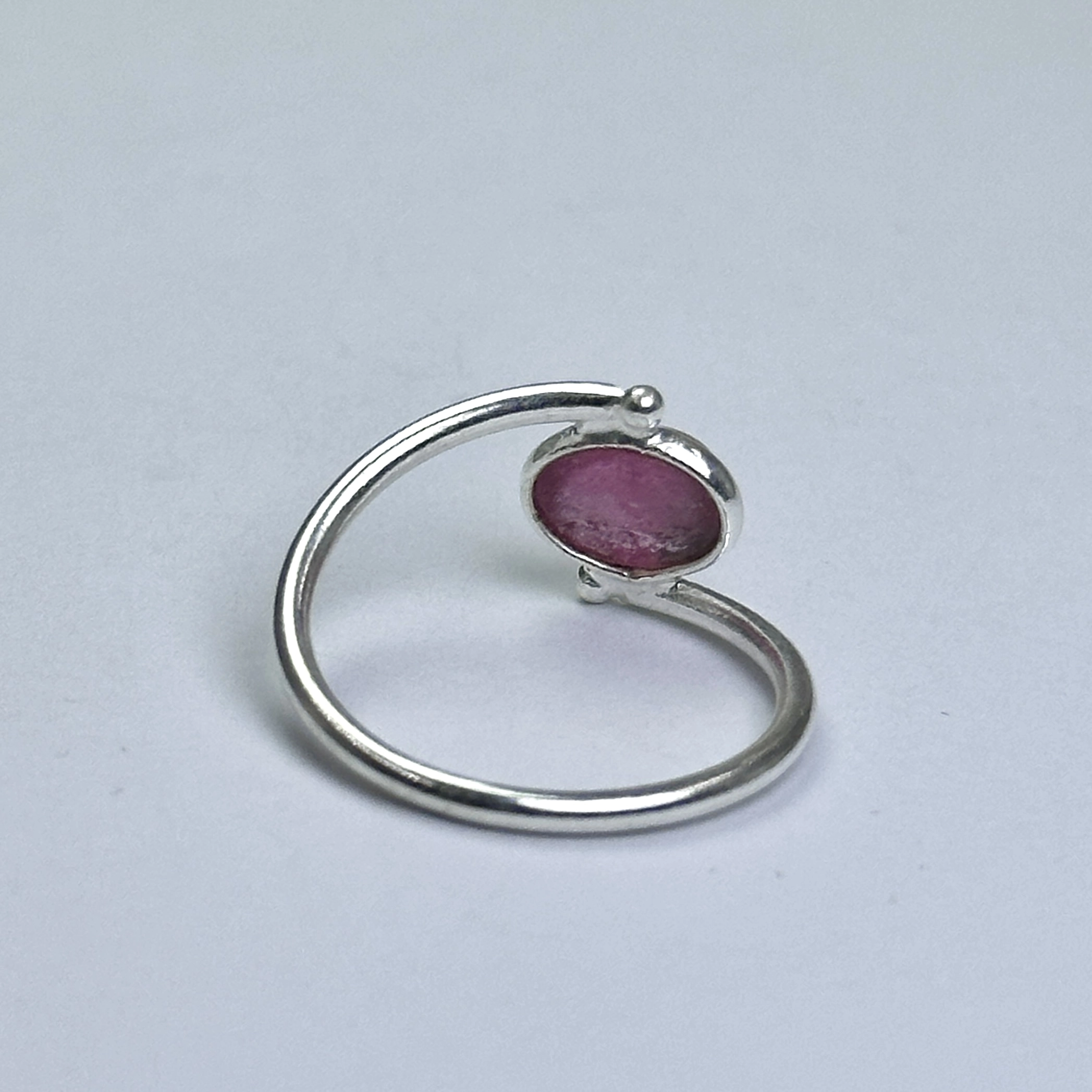 Turmalin Taşından Gümüş Yüzük