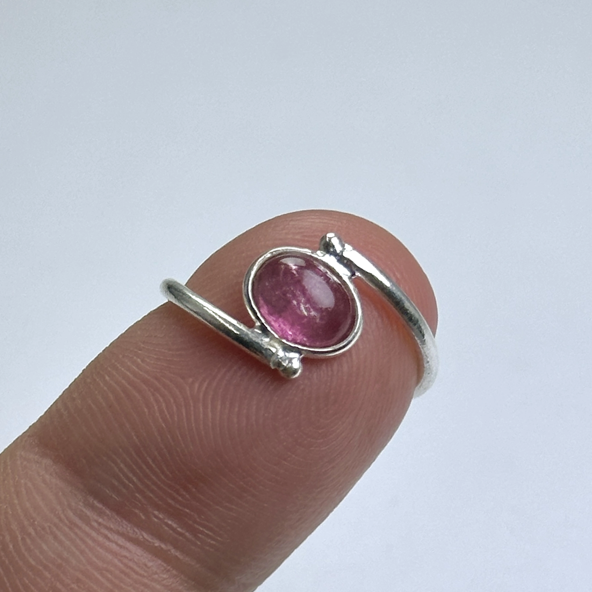 Turmalin Taşından Gümüş Yüzük