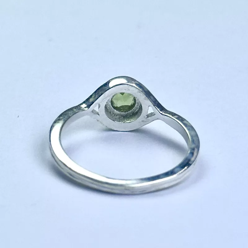 Peridot(Zebercet) Taşından Gümüş Yüzük