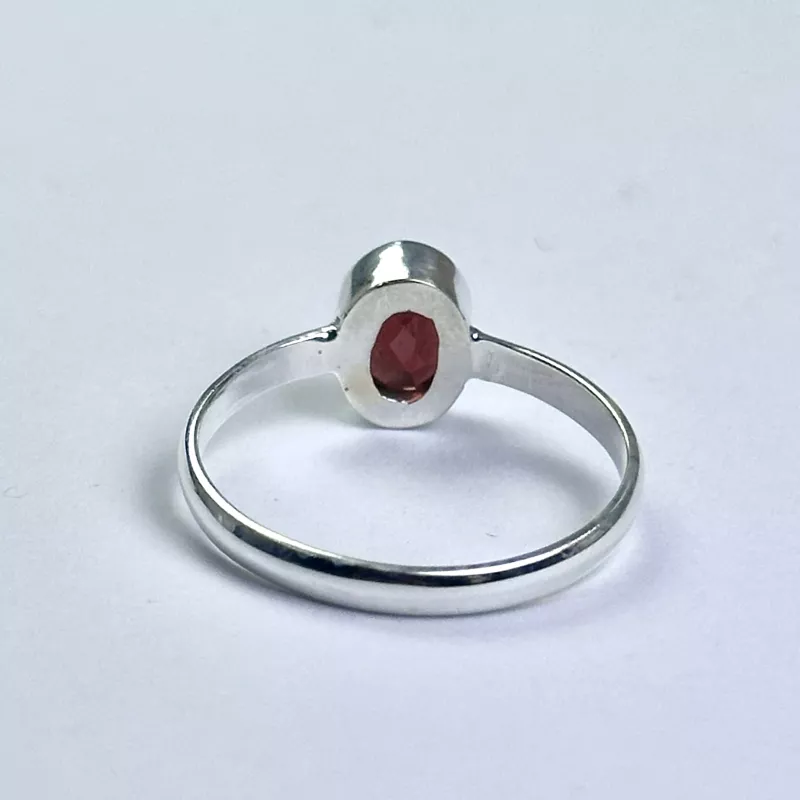 Lal(Garnet) Taşından Gümüş Yüzük