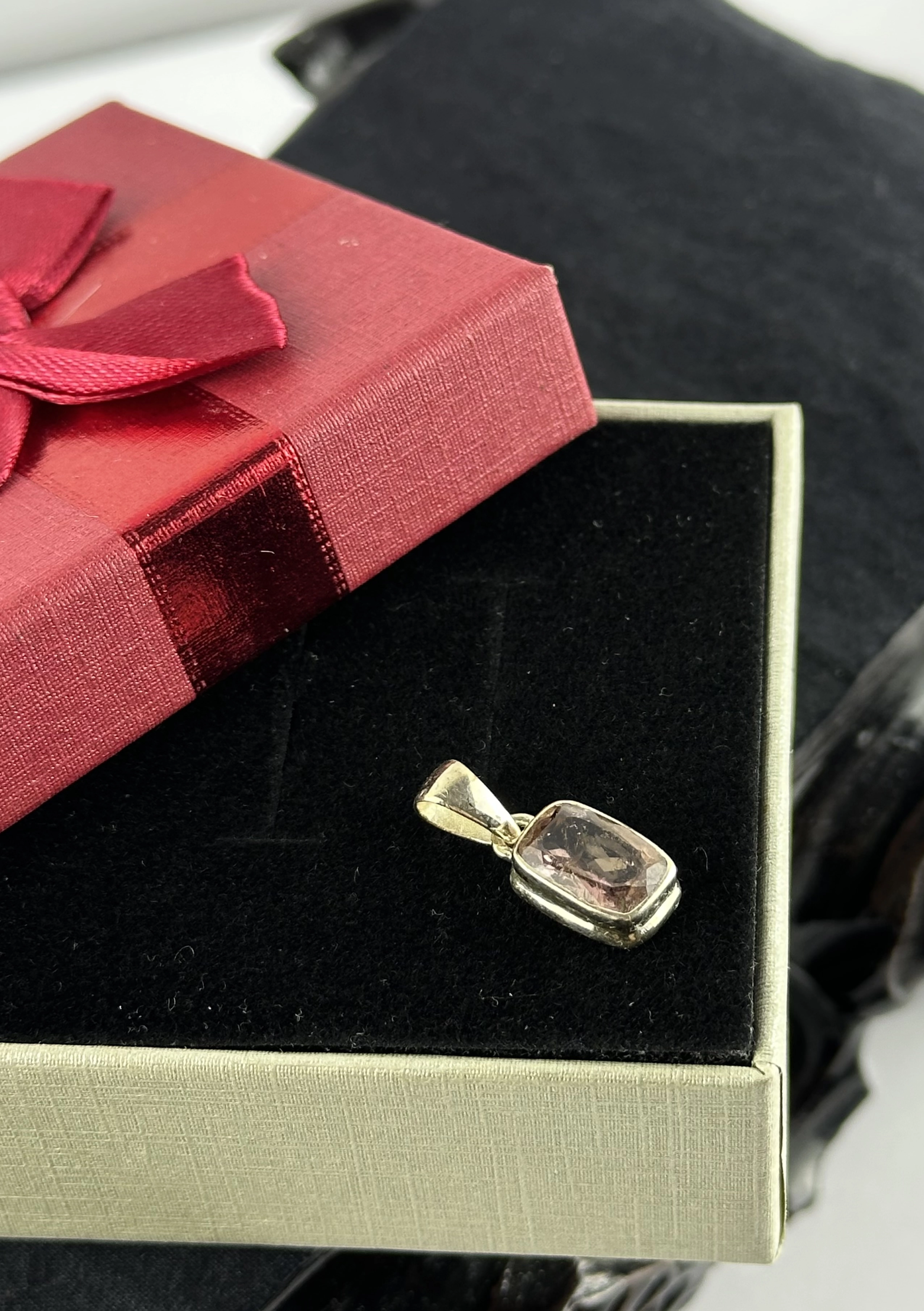 Turmalin Gümüş Kolye Ucu