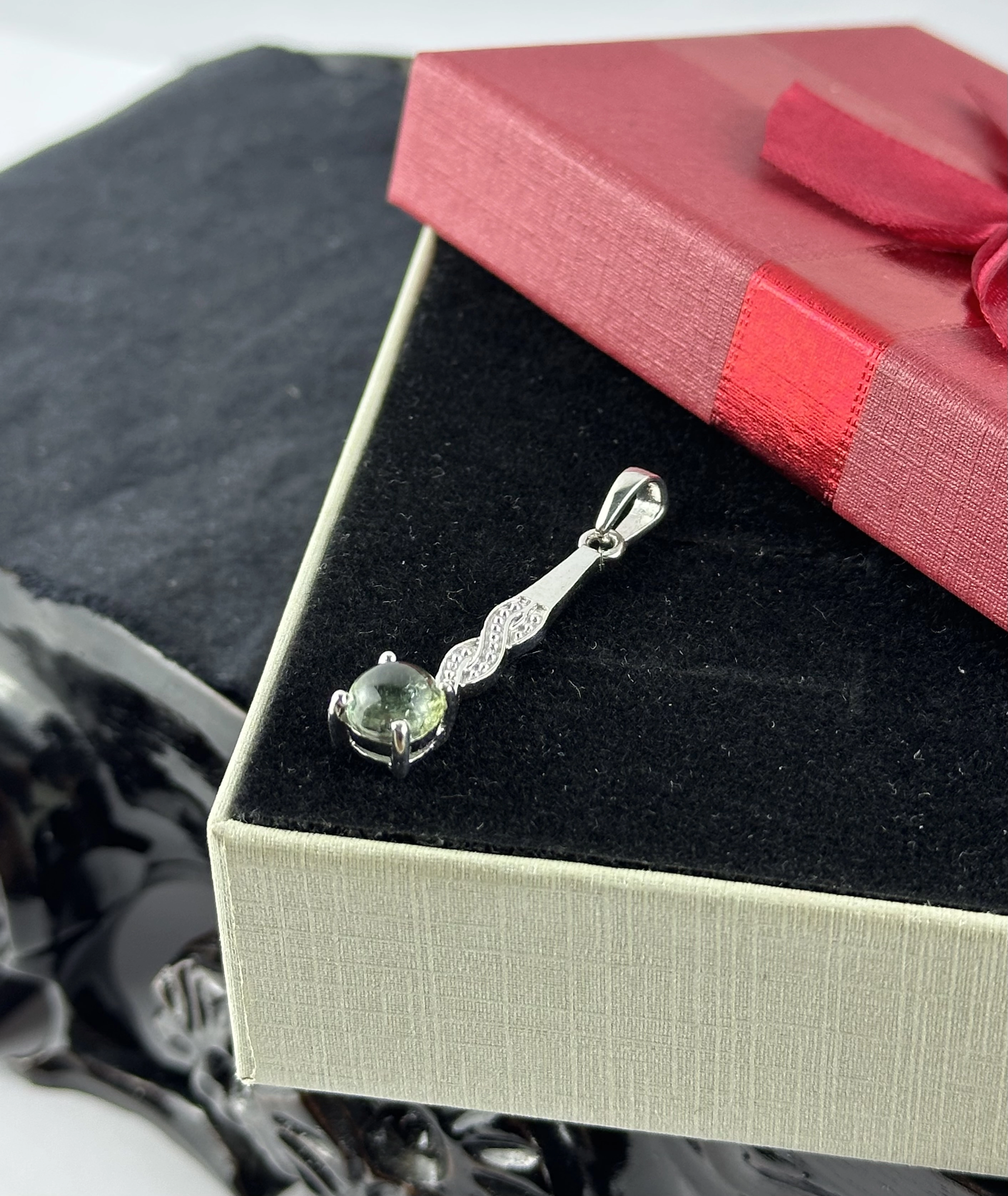 Turmalin Gümüş Kolye Ucu