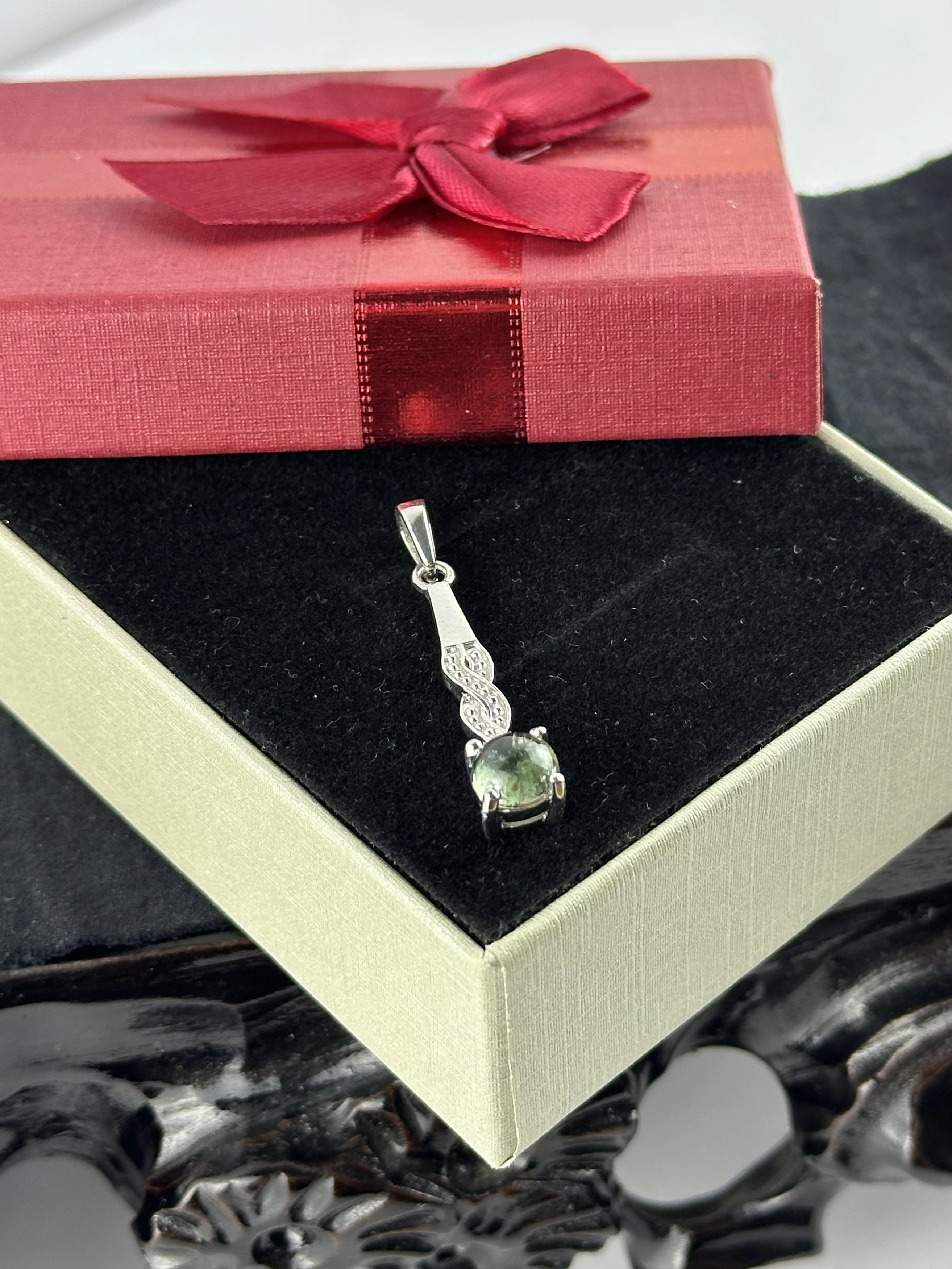 Turmalin Gümüş Kolye Ucu