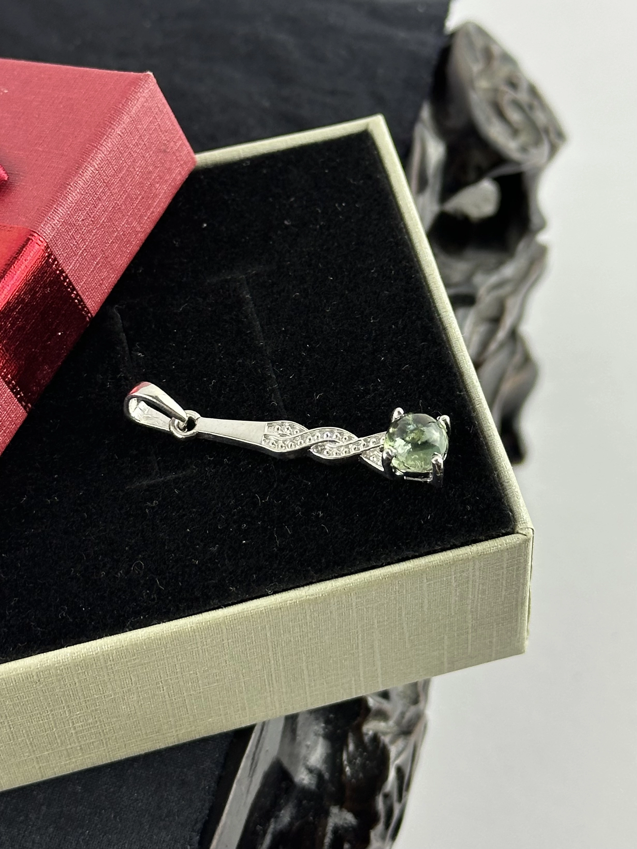 Turmalin Gümüş Kolye Ucu