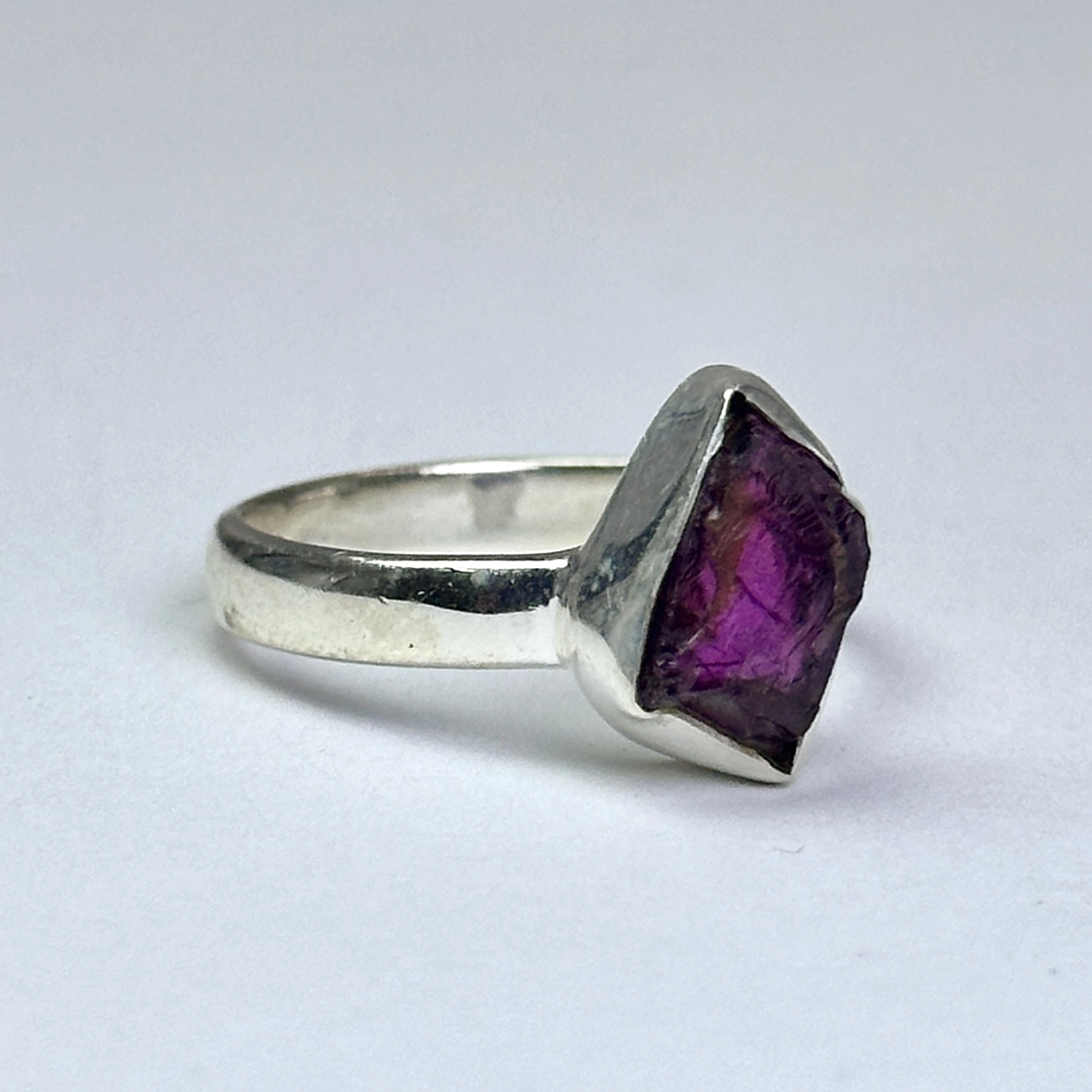 Lal (Garnet) Garnet Taşından Gümüş Yüzük
