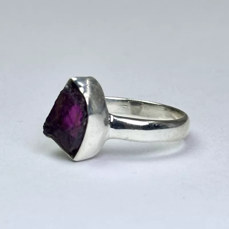 Lal (Garnet) Garnet Taşından Gümüş Yüzük