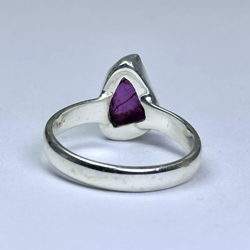 Lal (Garnet) Garnet Taşından Gümüş Yüzük