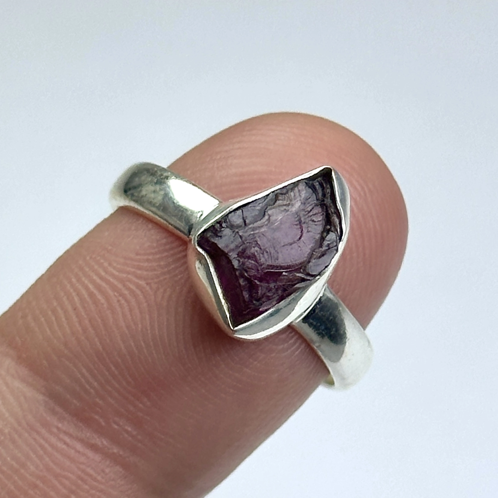 Lal (Garnet) Garnet Taşından Gümüş Yüzük
