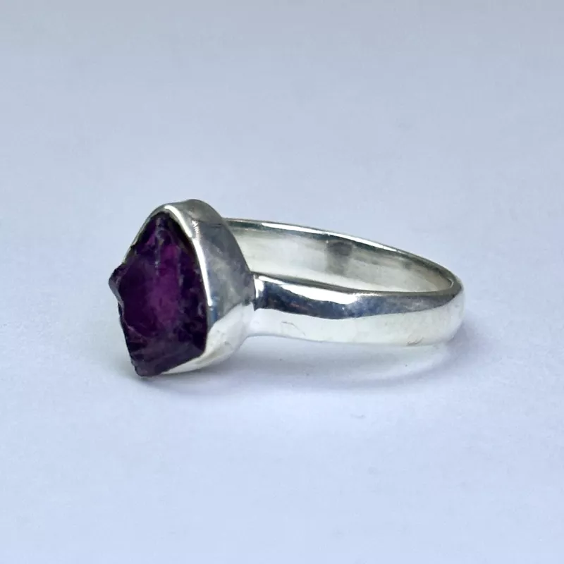 Lal(Garnet) Taşından Gümüş Yüzük
