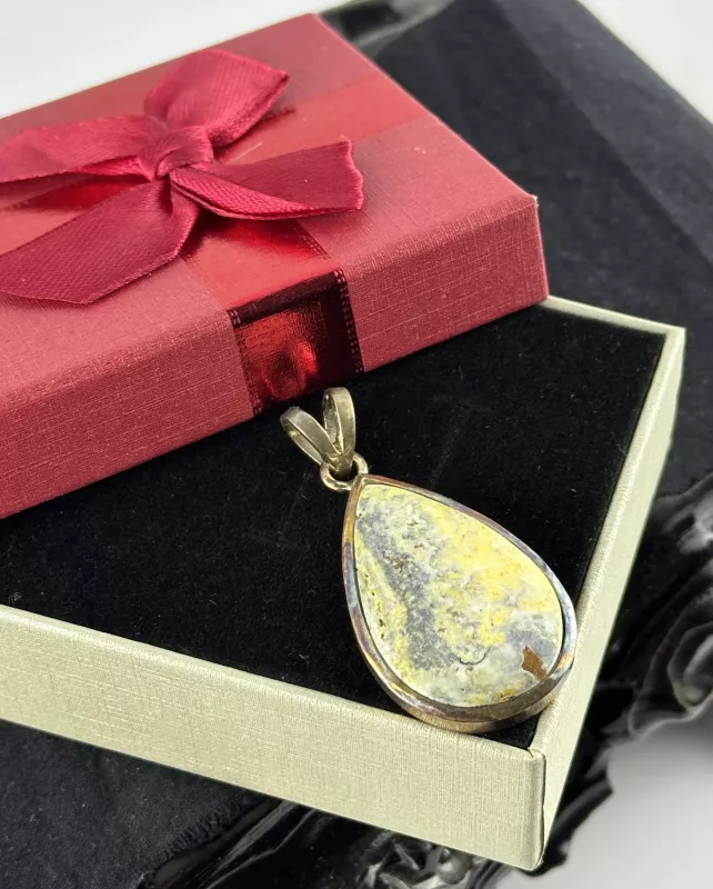 Bumblebee Jasper Gümüş Kolye Ucu
