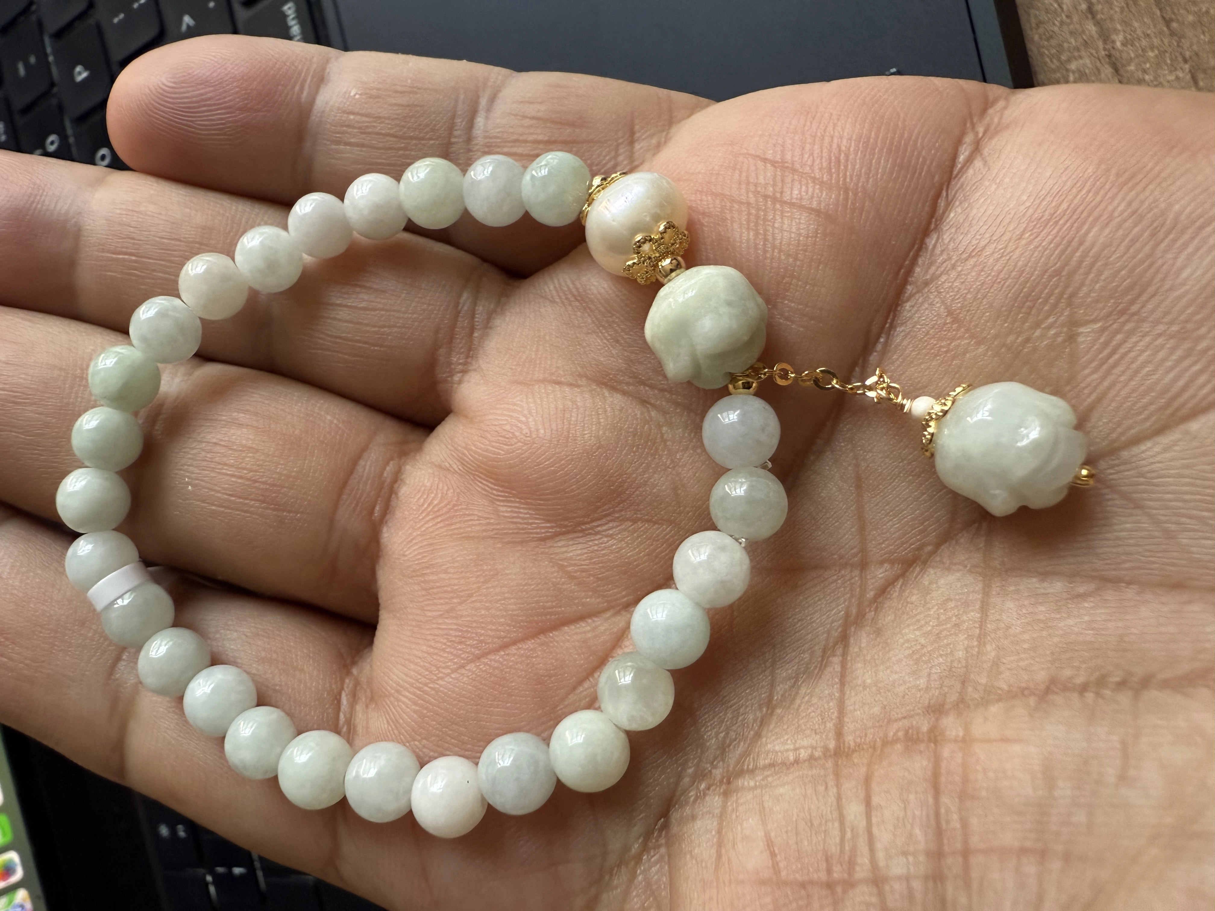 Orjinal Burma yeşiminden bileklik