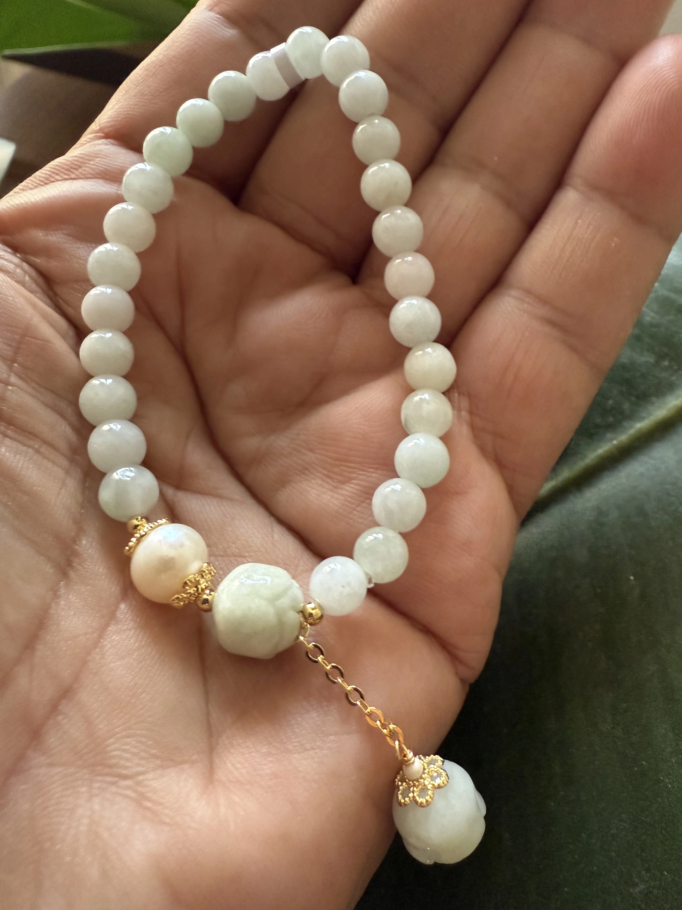 Orjinal Burma yeşiminden bileklik