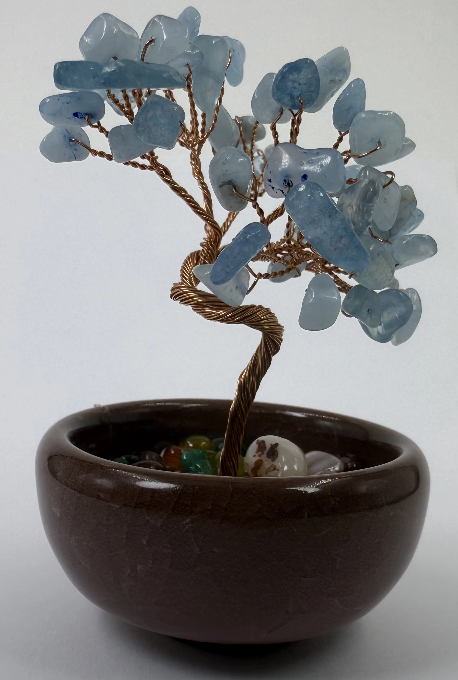 Akuamarin Hayat Ağacı Biblo