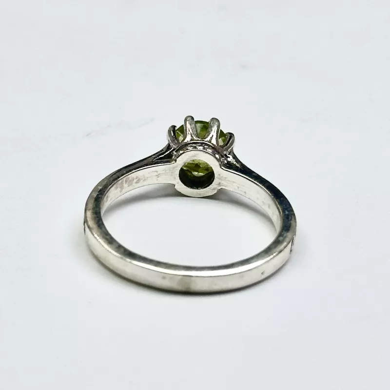 Peridot(Zebercet) Taşından Gümüş Yüzük