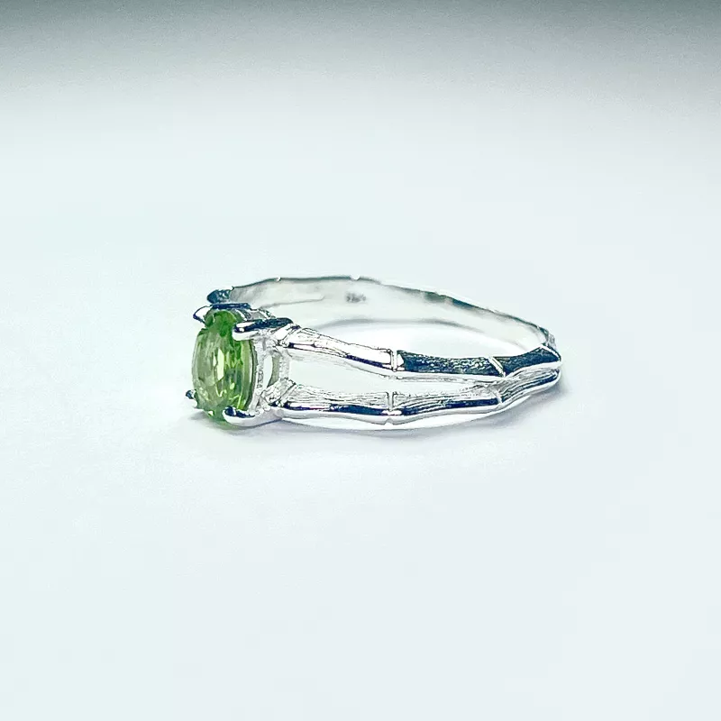 Peridot(zebercet) Taşından Gümüş Yüzük