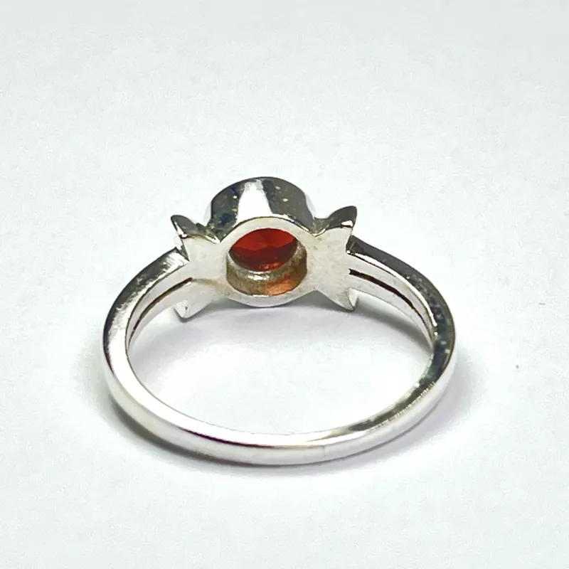 Lal(Garnet) Taşından Gümüş Yüzük