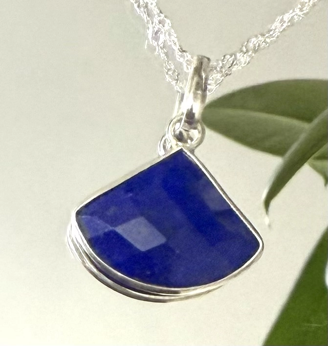 Lapis Taşlı Gümüş Kolye Ucu