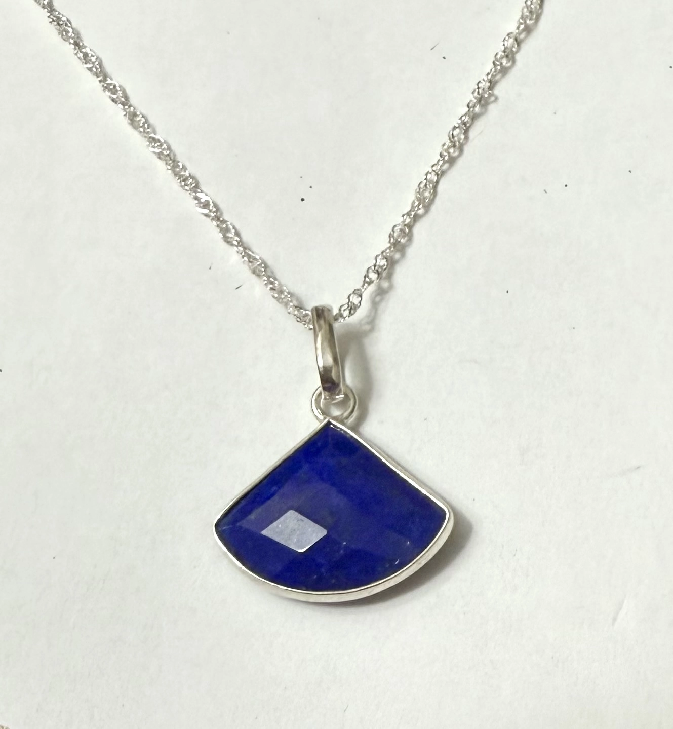 Lapis Taşlı Gümüş Kolye Ucu