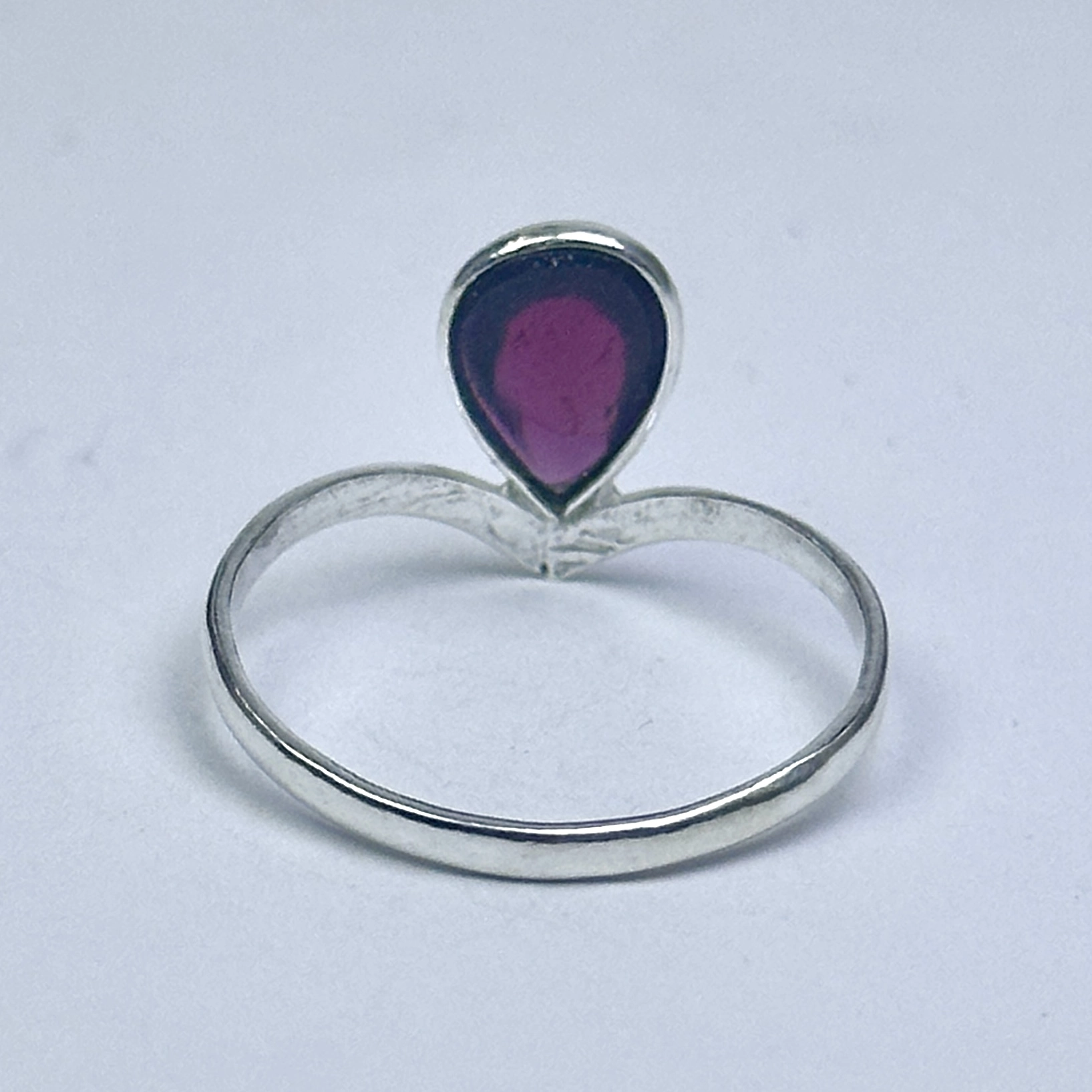 Lal(Garnet) Taşından Gümüş Yüzük