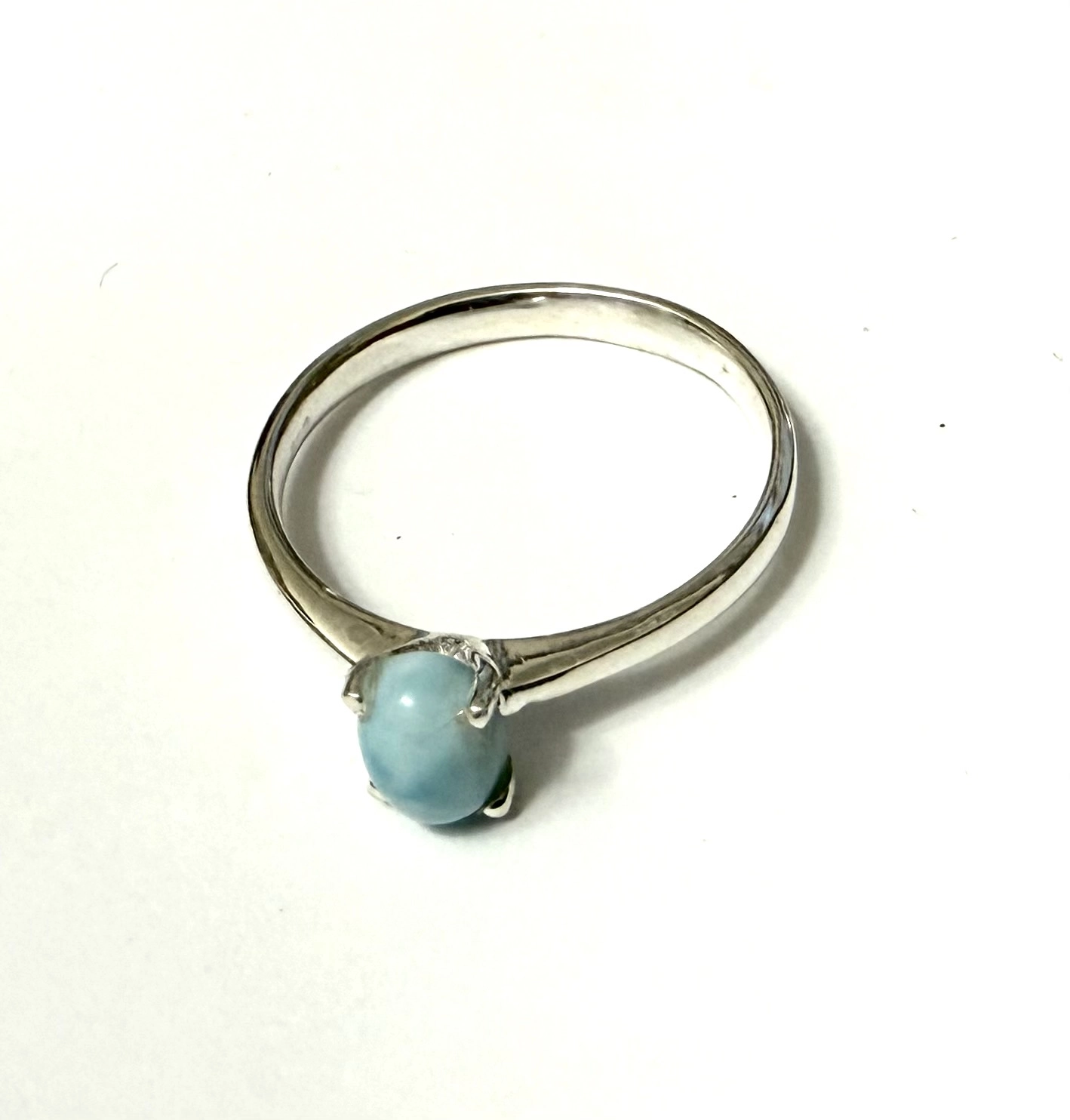 Larimar Taşlı Gümüş Yüzük