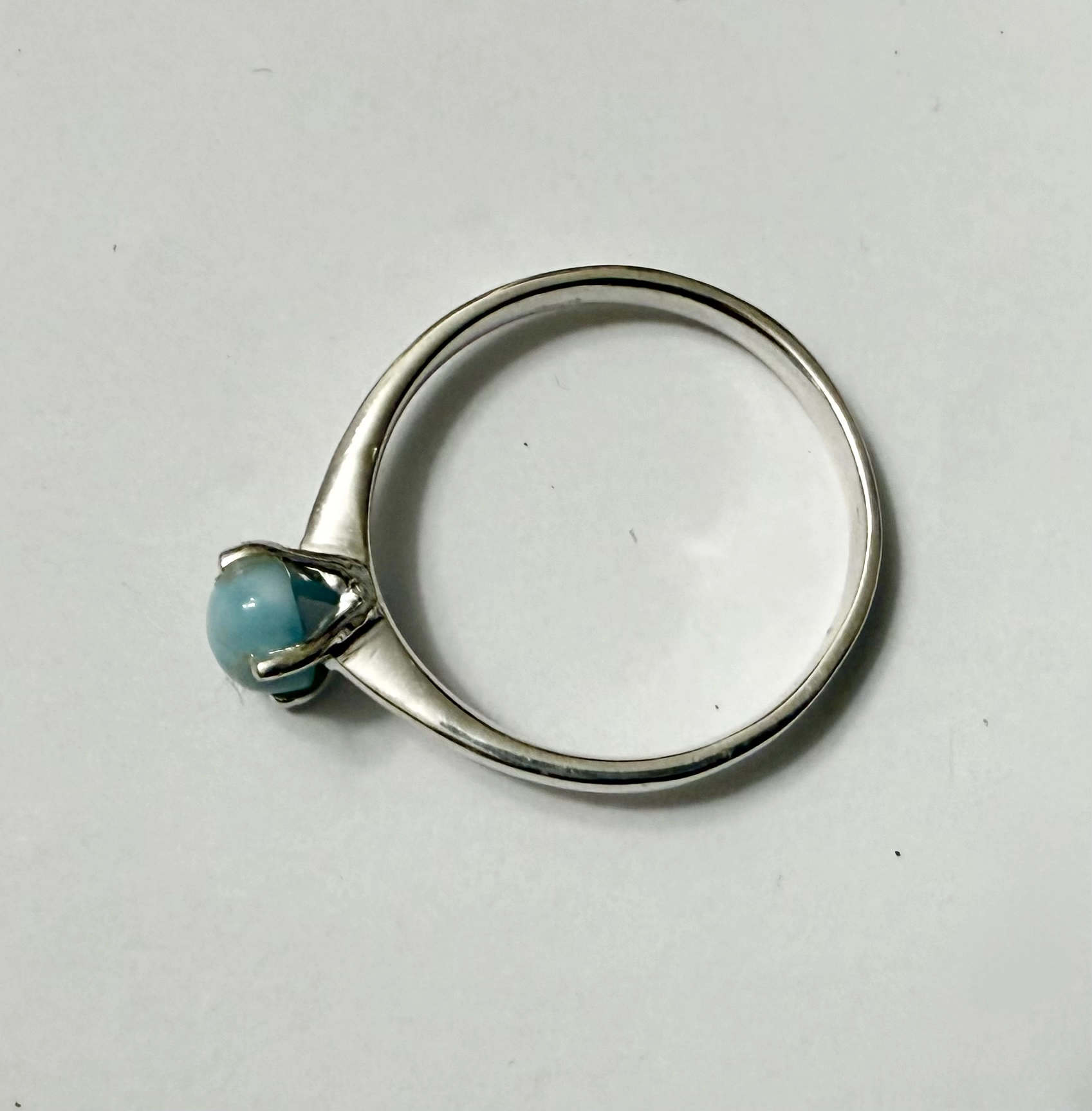 Larimar Taşlı Gümüş Yüzük