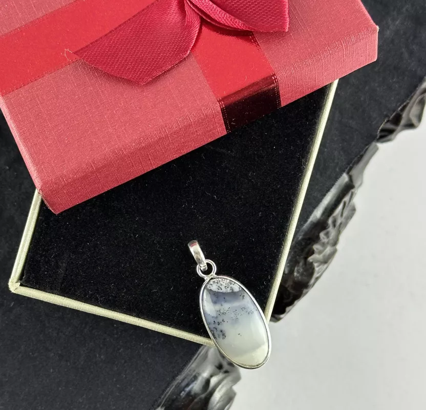 Dendritli Opal Gümüş Kolye Ucu