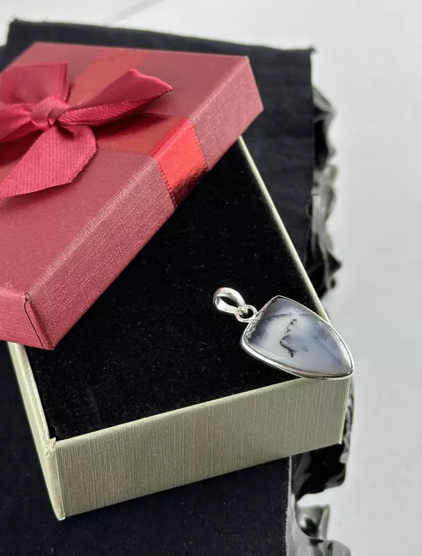 Dendritli Opal Gümüş Kolye Ucu