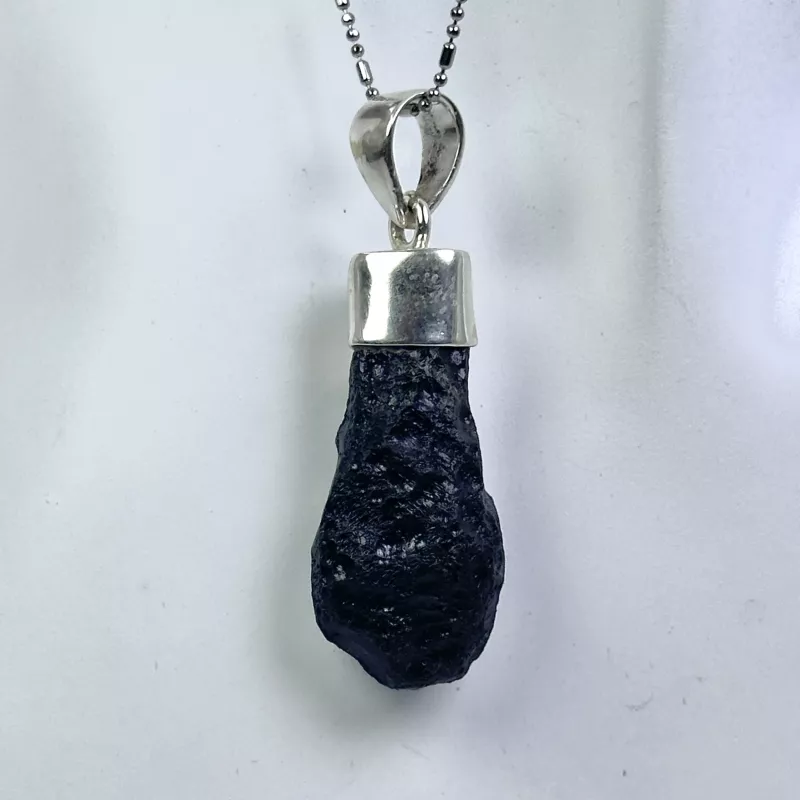 Tektit Talından Gümüş Kolye Ucu