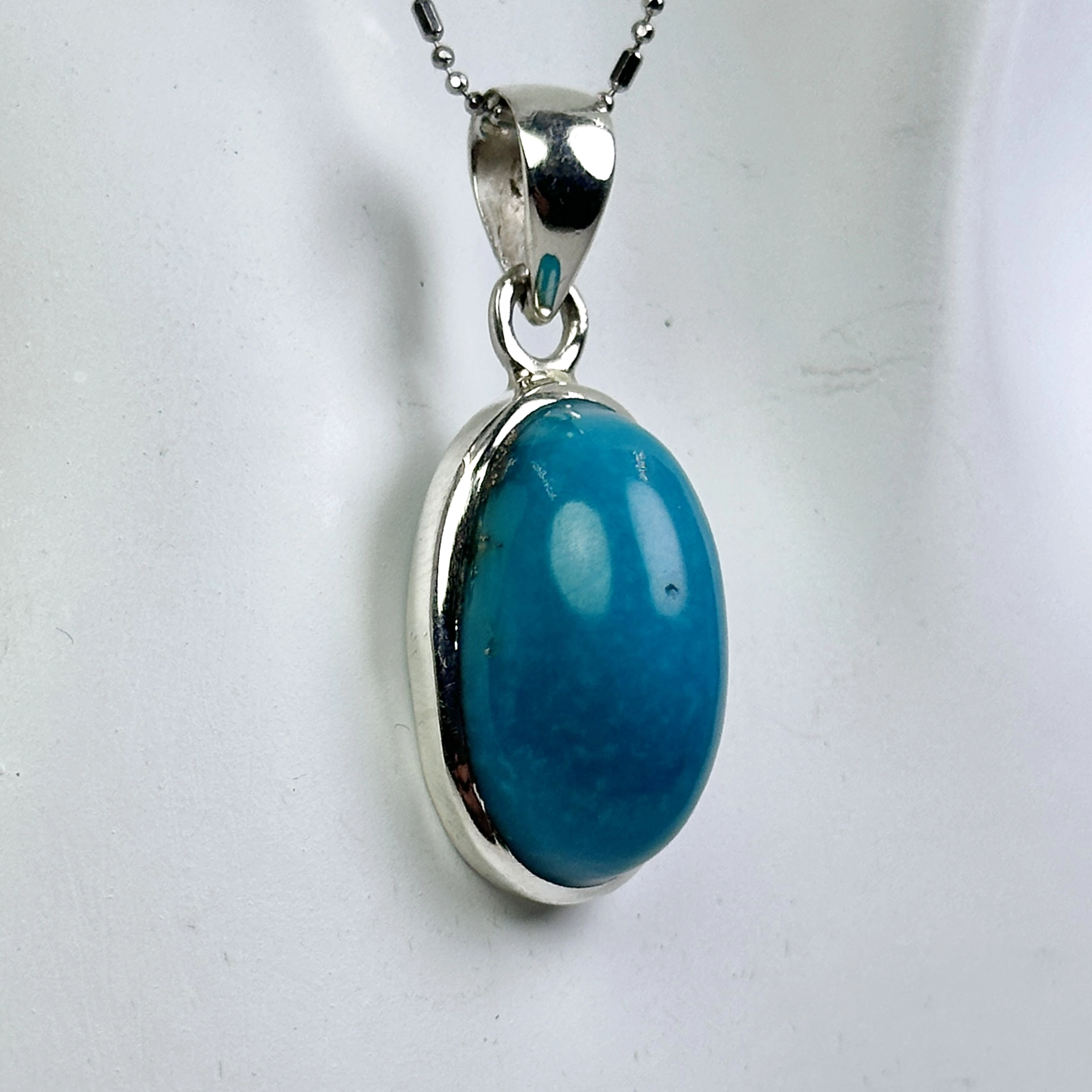 Turkuaz Taşından Gümüş Kolye Ucu