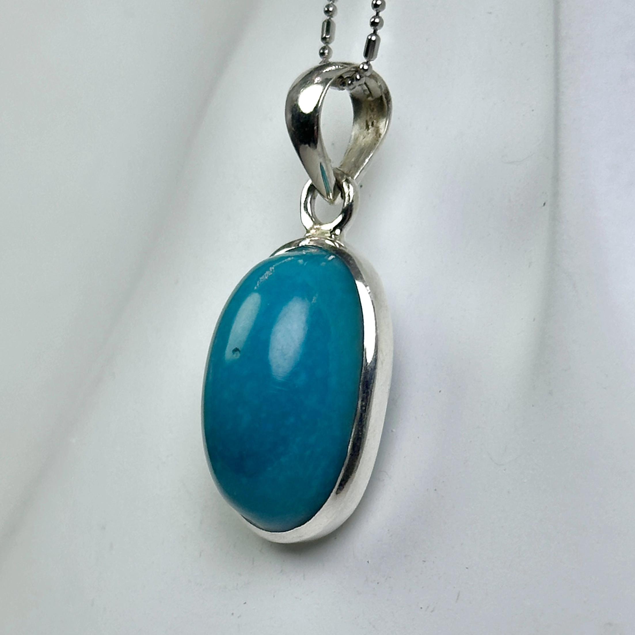 Turkuaz Taşından Gümüş Kolye Ucu