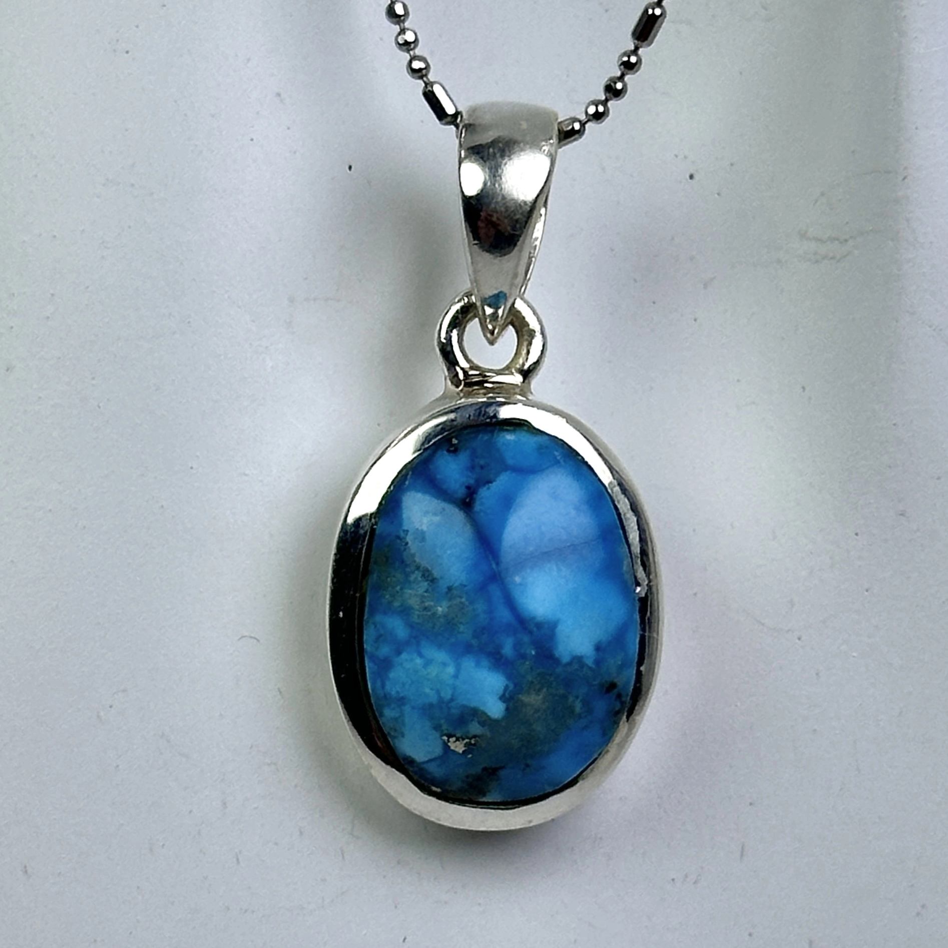 Turkuaz Taşından Gümüş Kolye Ucu