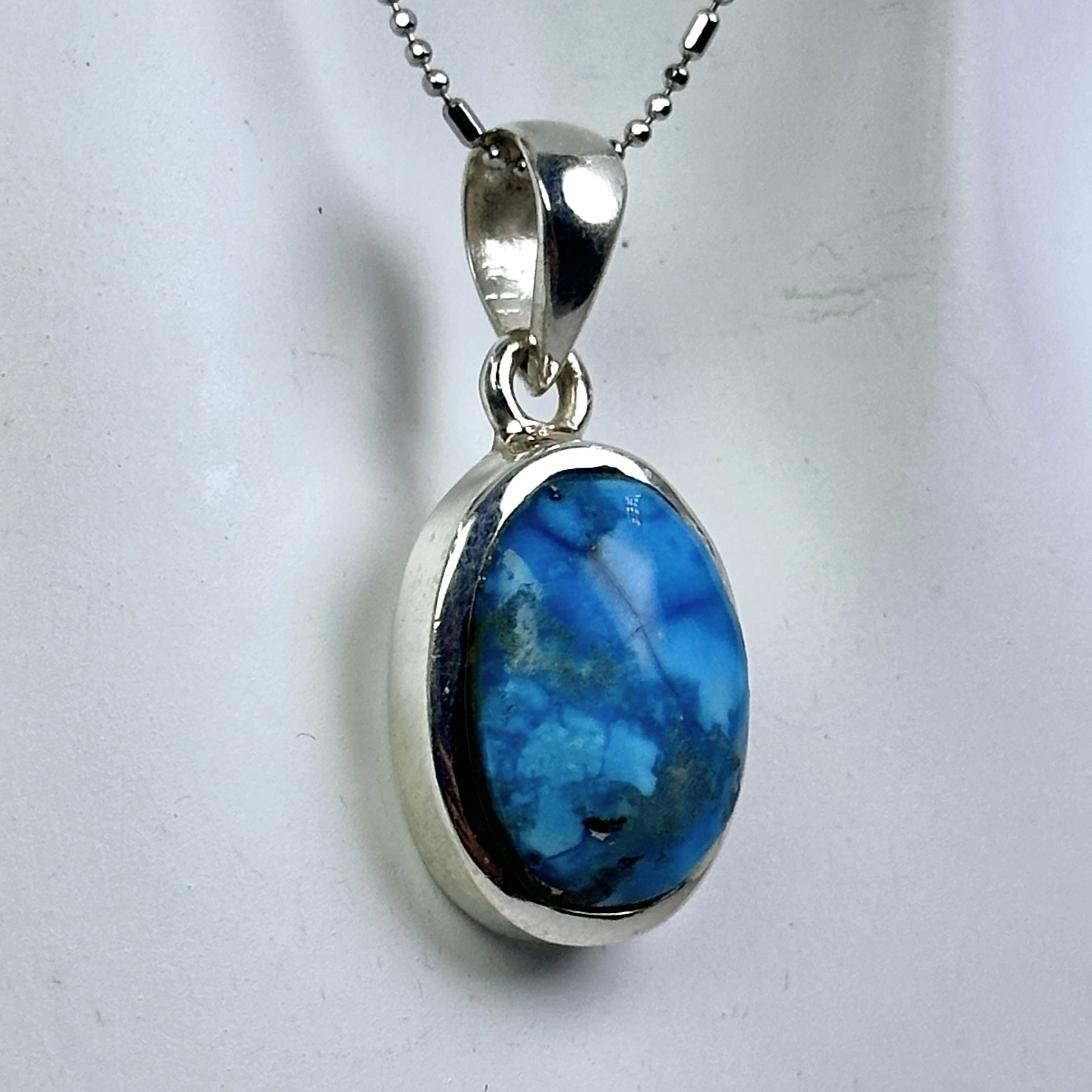 Turkuaz Taşından Gümüş Kolye Ucu