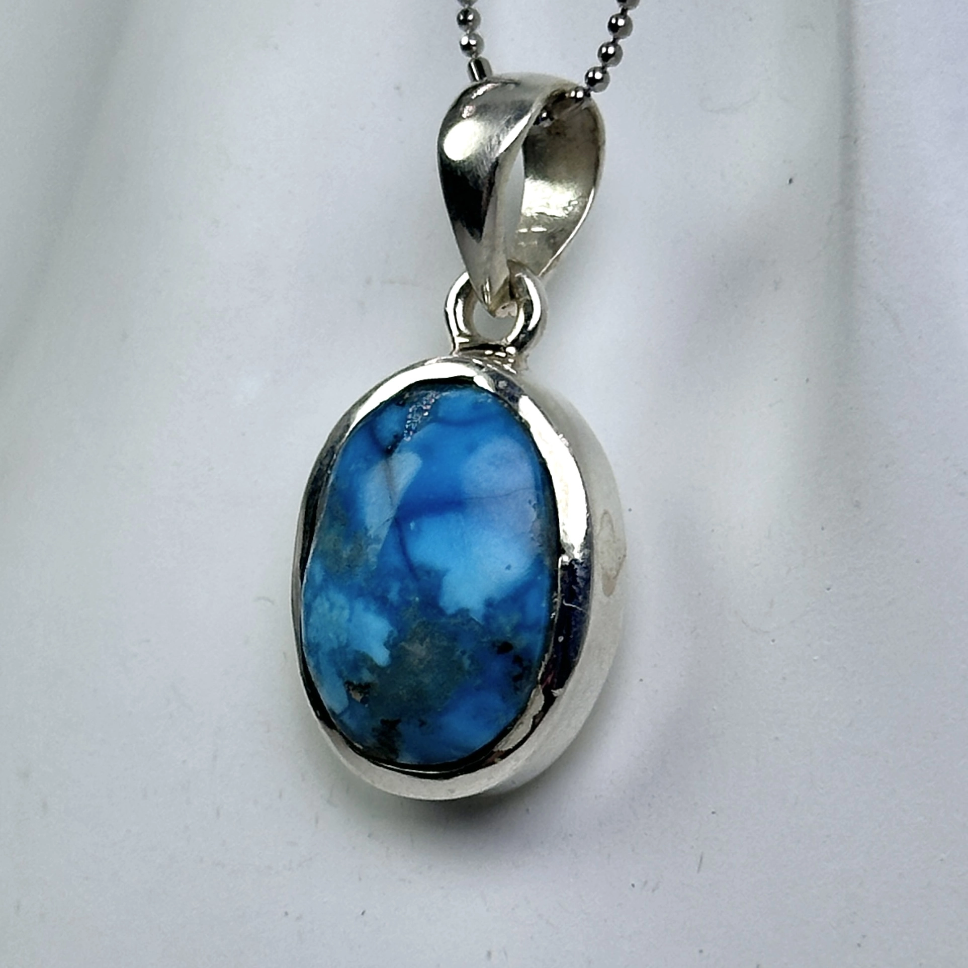 Turkuaz Taşından Gümüş Kolye Ucu