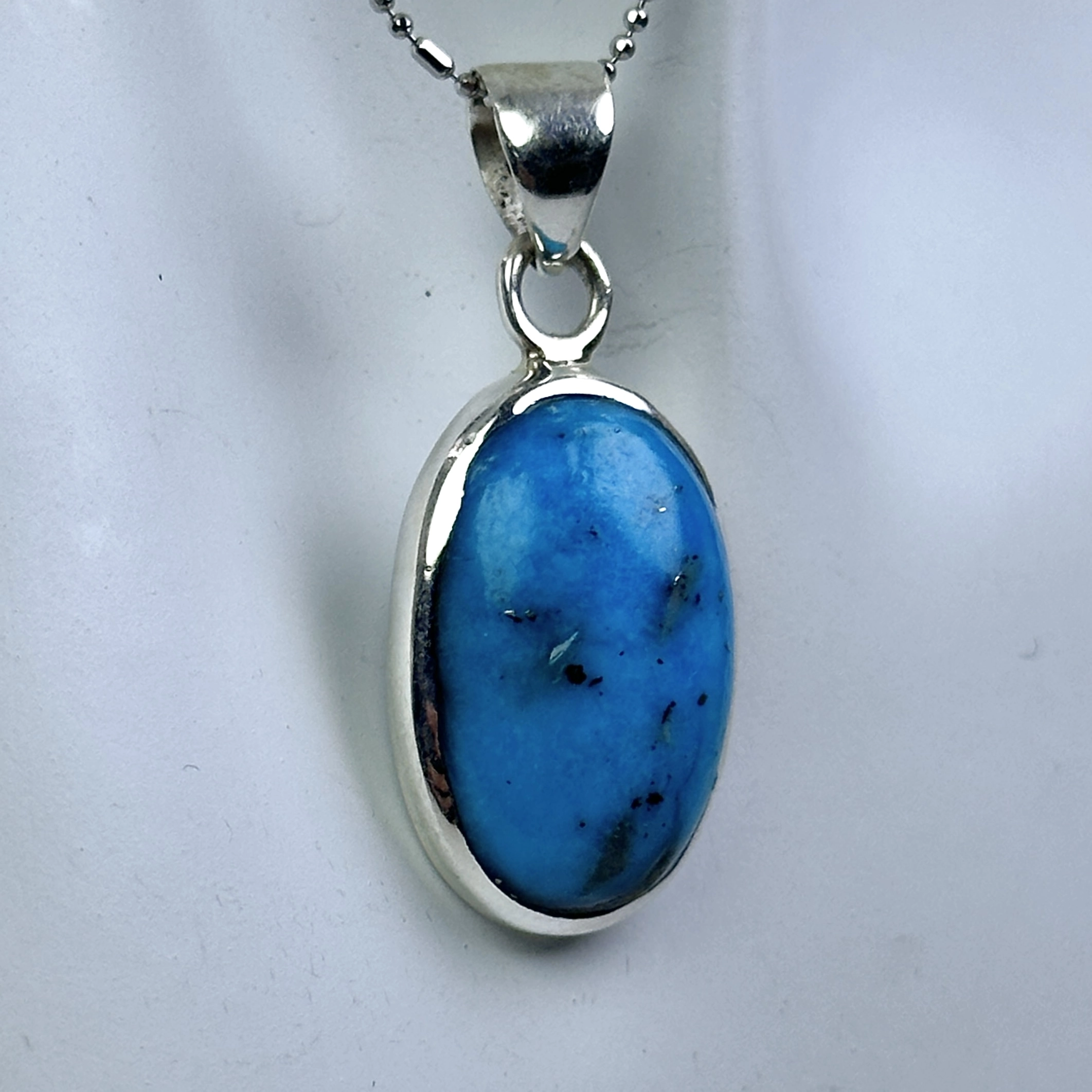 Turkuaz Taşından Gümüş Kolye Ucu