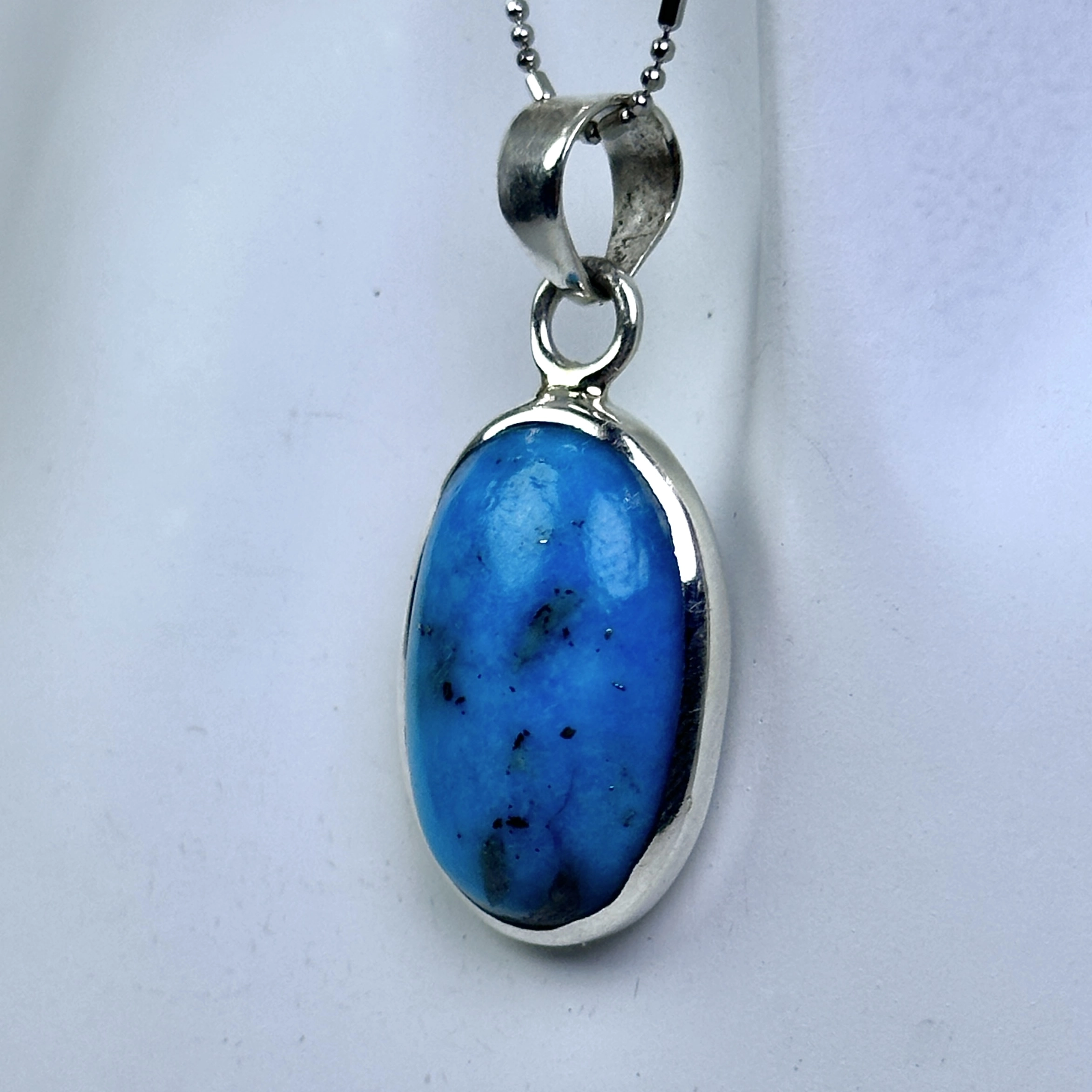 Turkuaz Taşından Gümüş Kolye Ucu