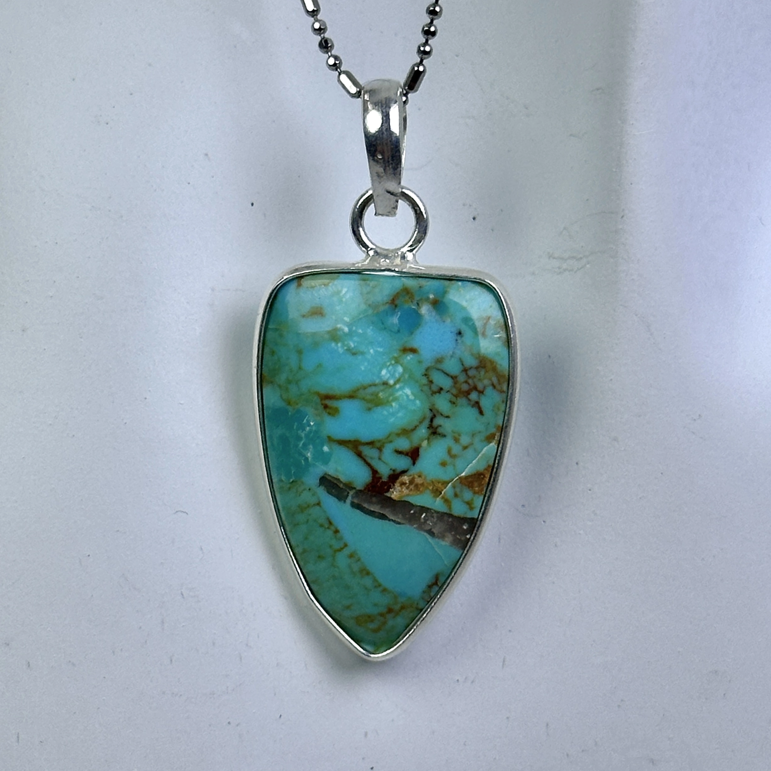 Turkuaz Taşından Gümüş Kolye Ucu