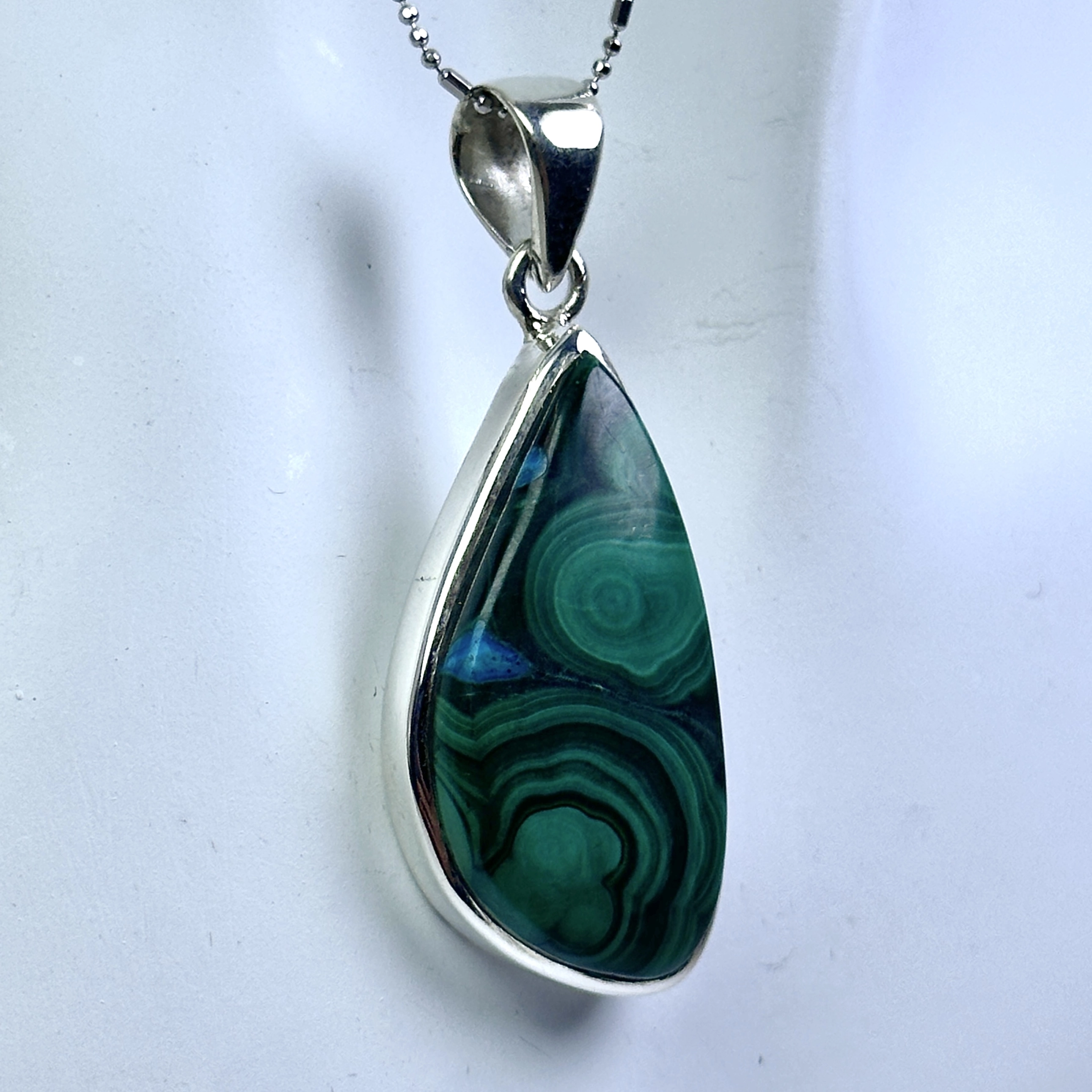 Krizokol & Malahit Gümüş Kolye Ucu