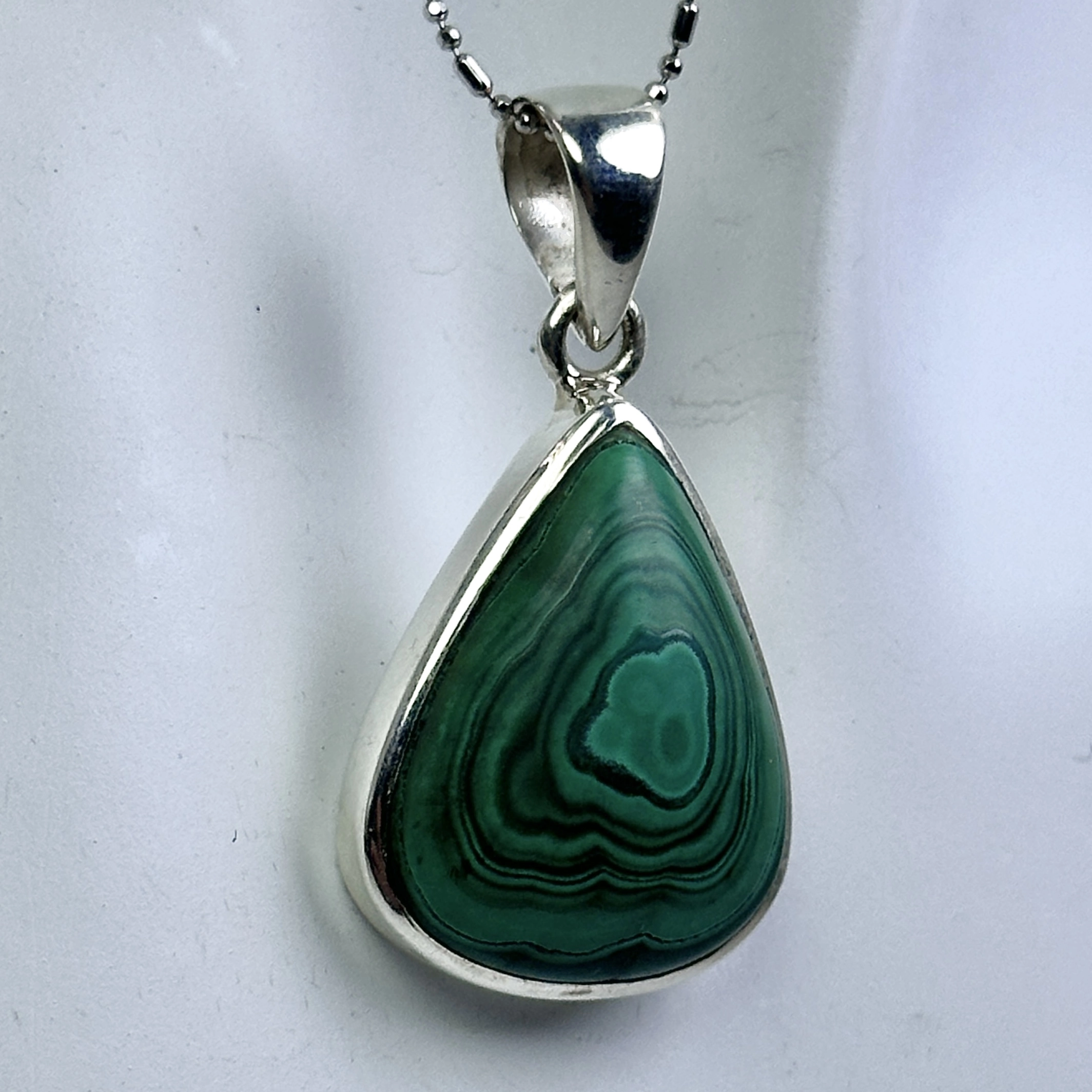 Krizokol & Malahit Gümüş Kolye Ucu