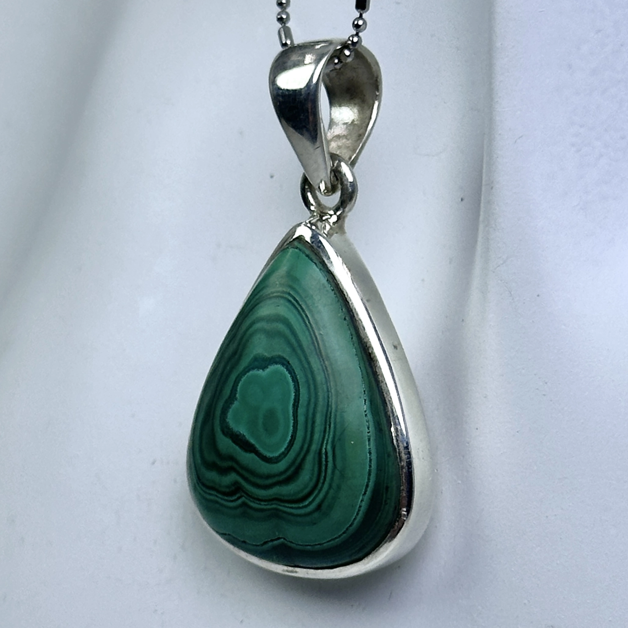 Krizokol & Malahit Gümüş Kolye Ucu