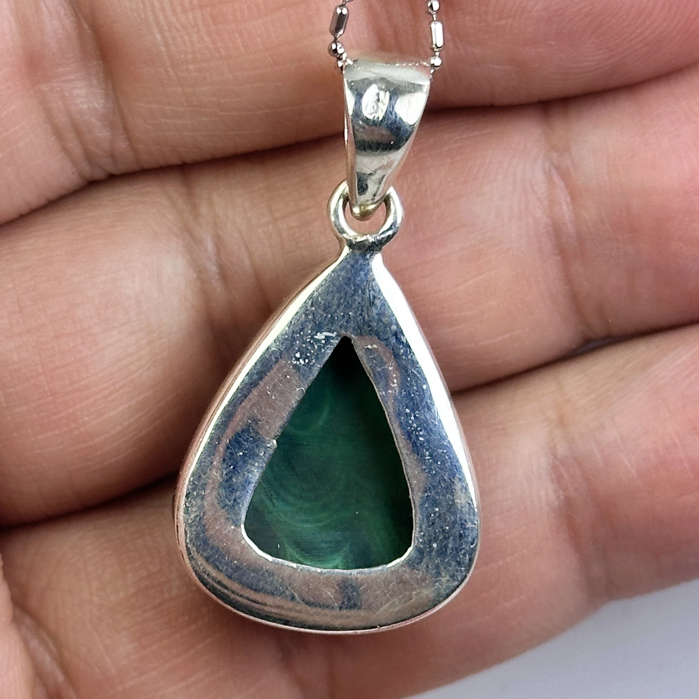 Krizokol & Malahit Gümüş Kolye Ucu