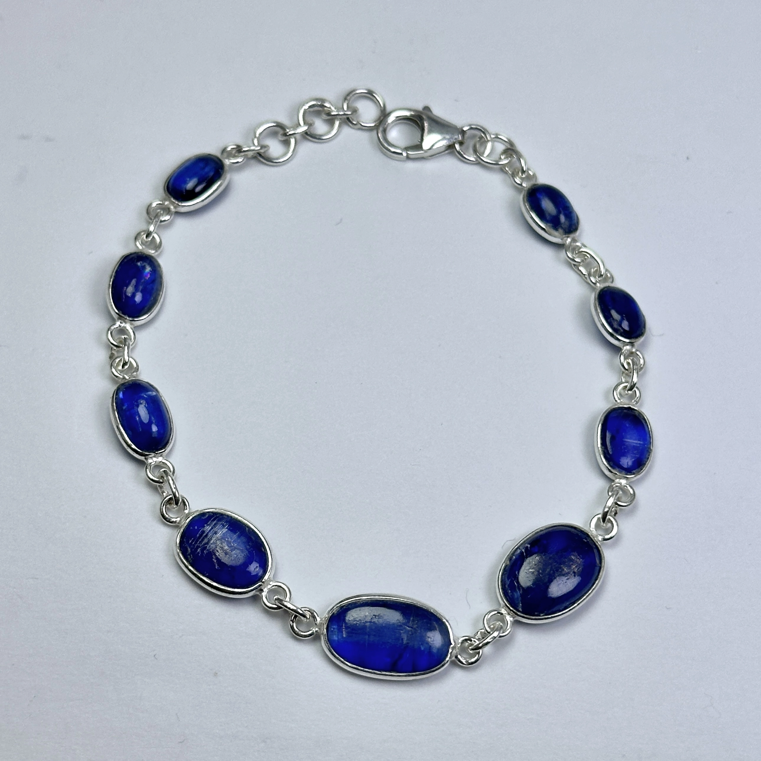 Kyanit Taşından Gümüş Bileklik