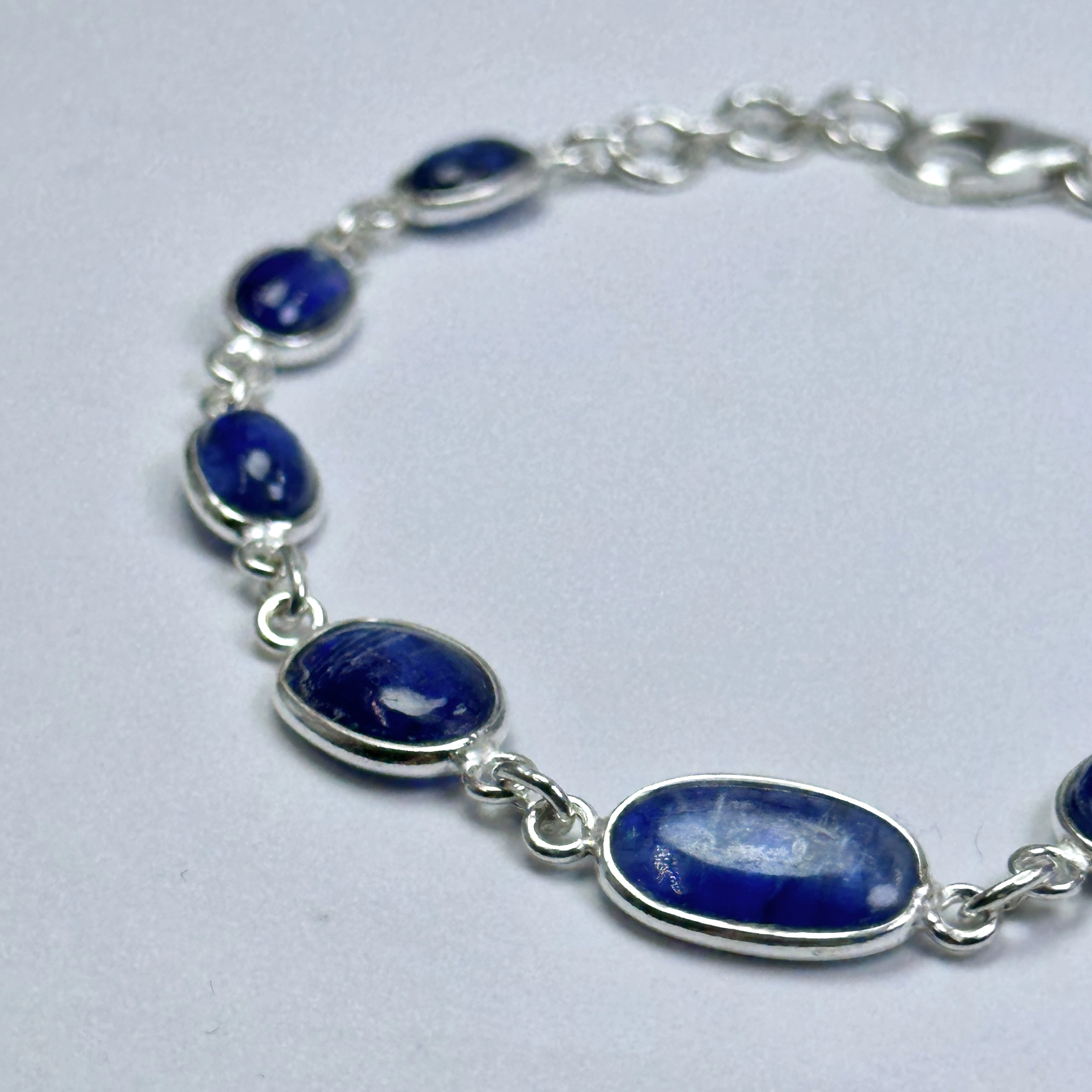 Kyanit Taşından Gümüş Bileklik