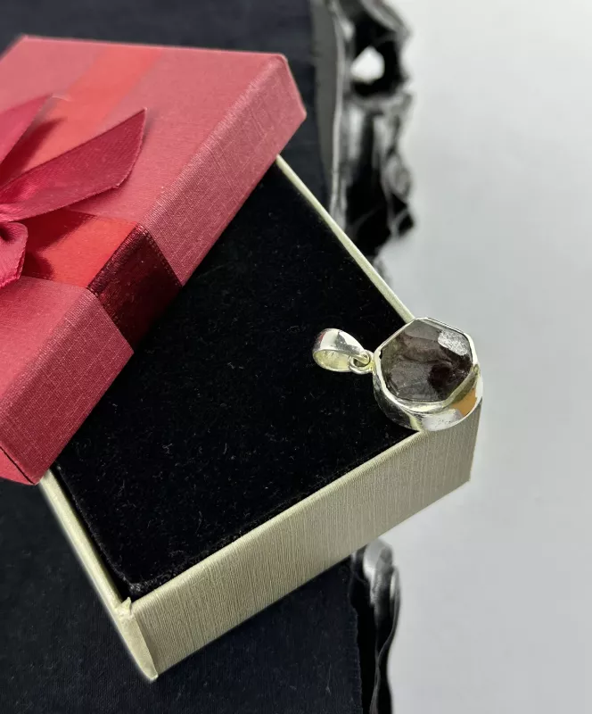 Garnet Gümüş Kolye Ucu