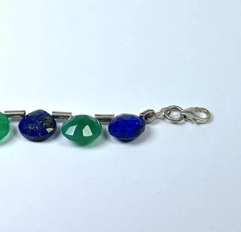 Lapis ve Yeşil Oniksten Bileklik
