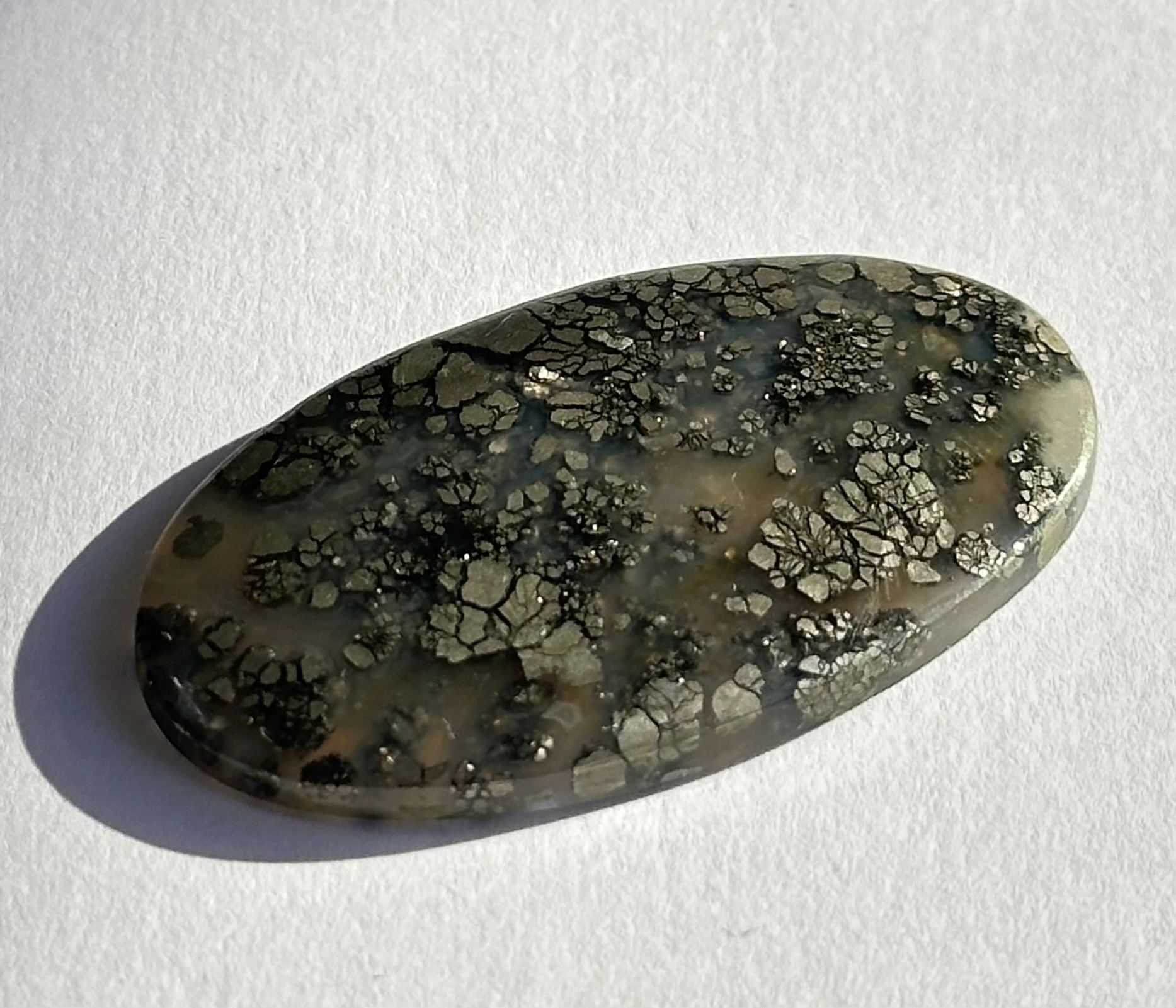 Gerçek Markazit Taşından Kaboşon