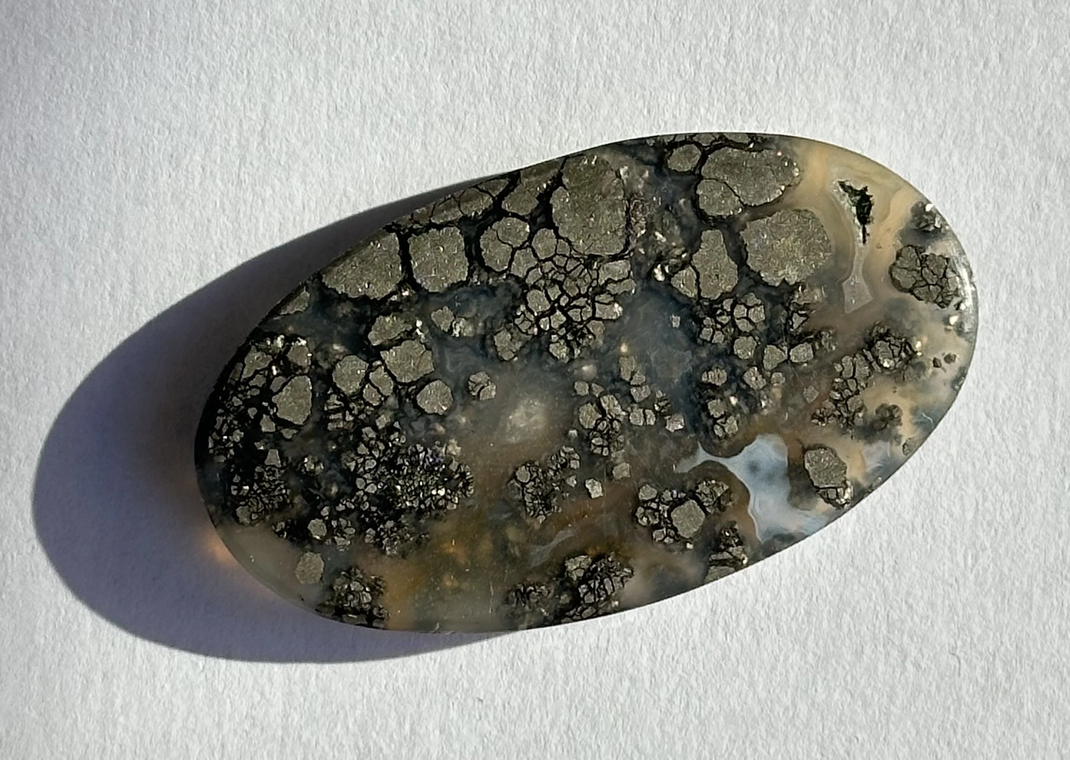 Gerçek Markazit Taşından Kaboşon