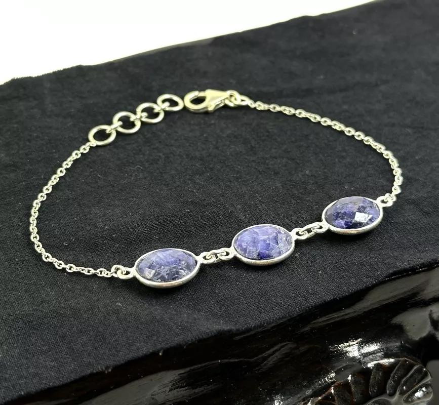 Lapis Taşlı Gümüş Bileklik